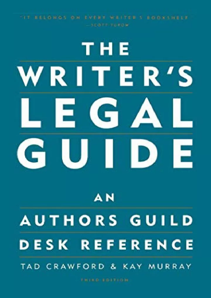the writer s legal guide an authors guild desk