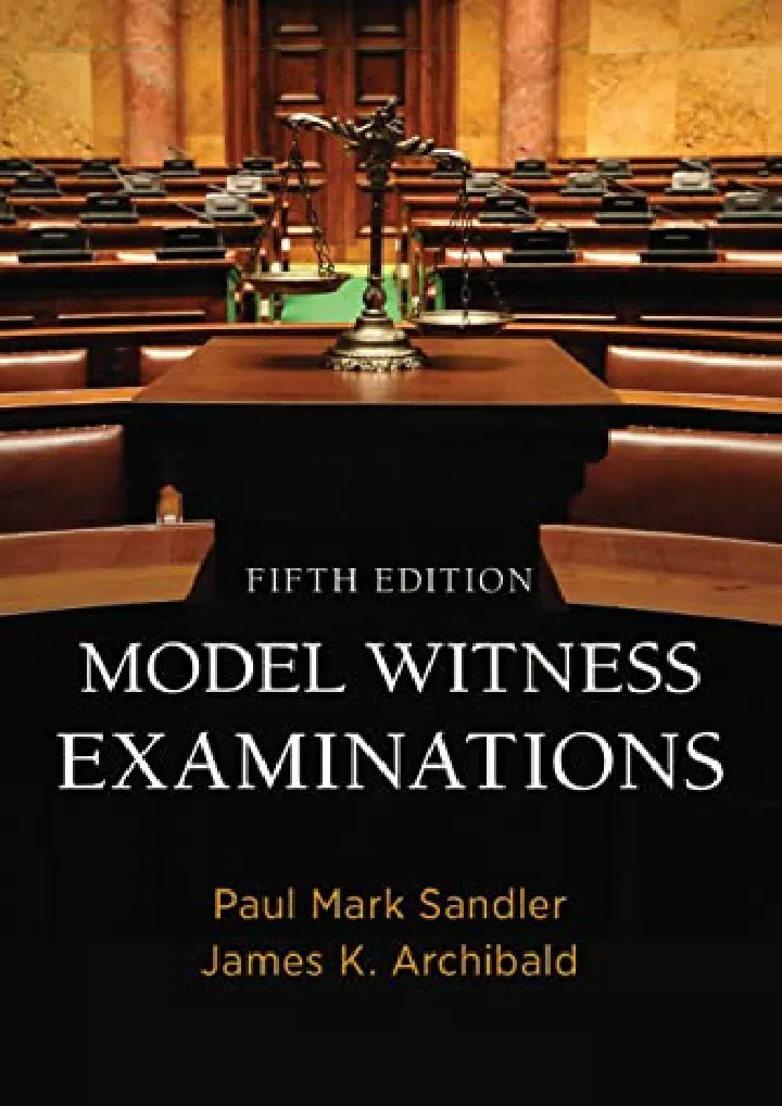 model witness examinations fifth edition fifth