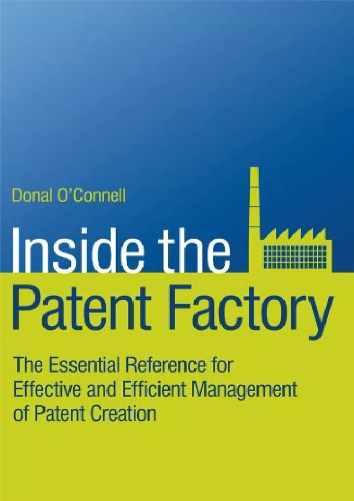 inside the patent factory the essential reference