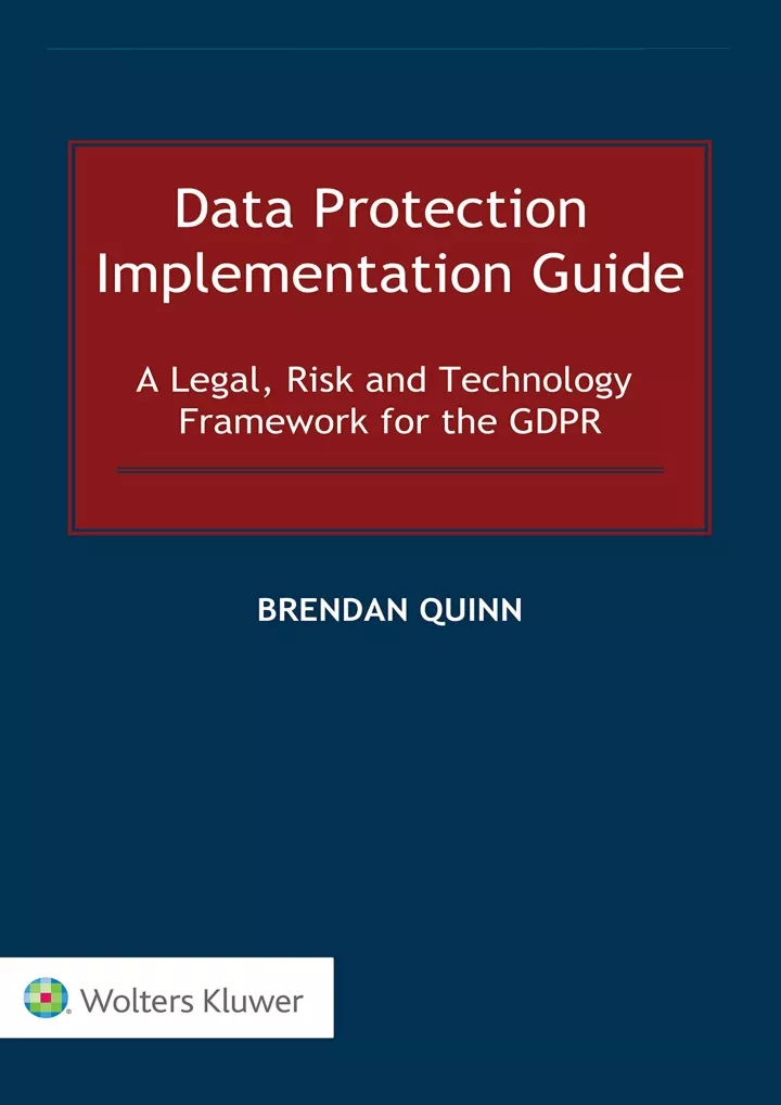 data protection implementation guide a legal risk
