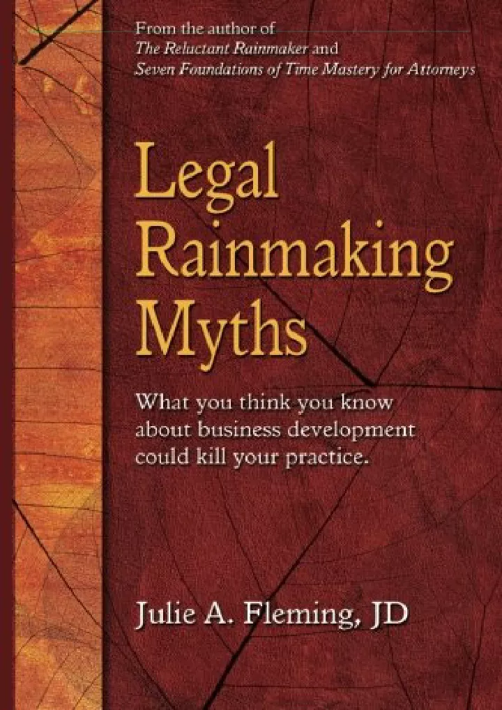 legal rainmaking myths what you think you know