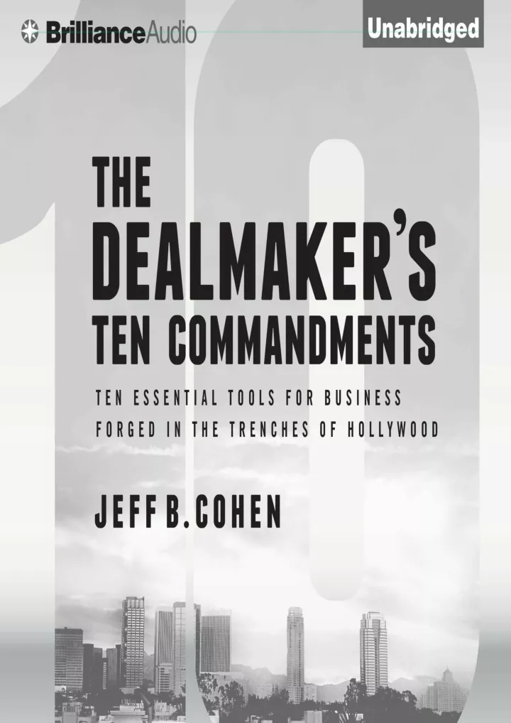 the dealmaker s ten commandments ten essential