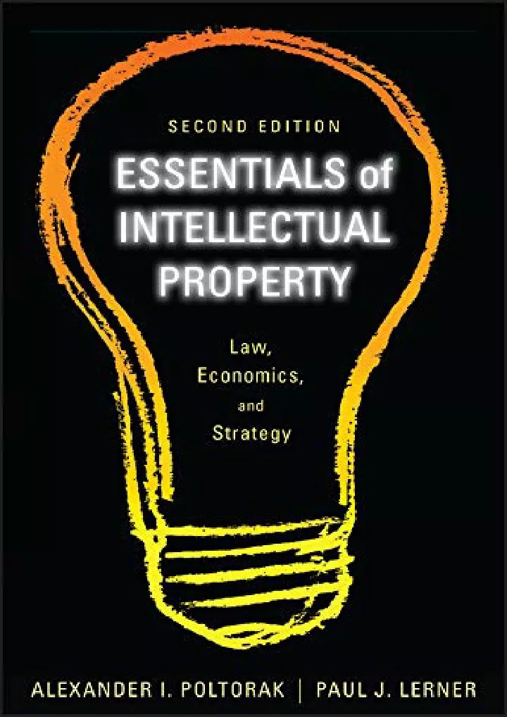 essentials of intellectual property law economics