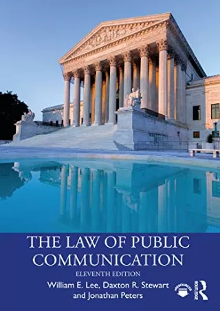 PDF The Law of Public Communication kindle