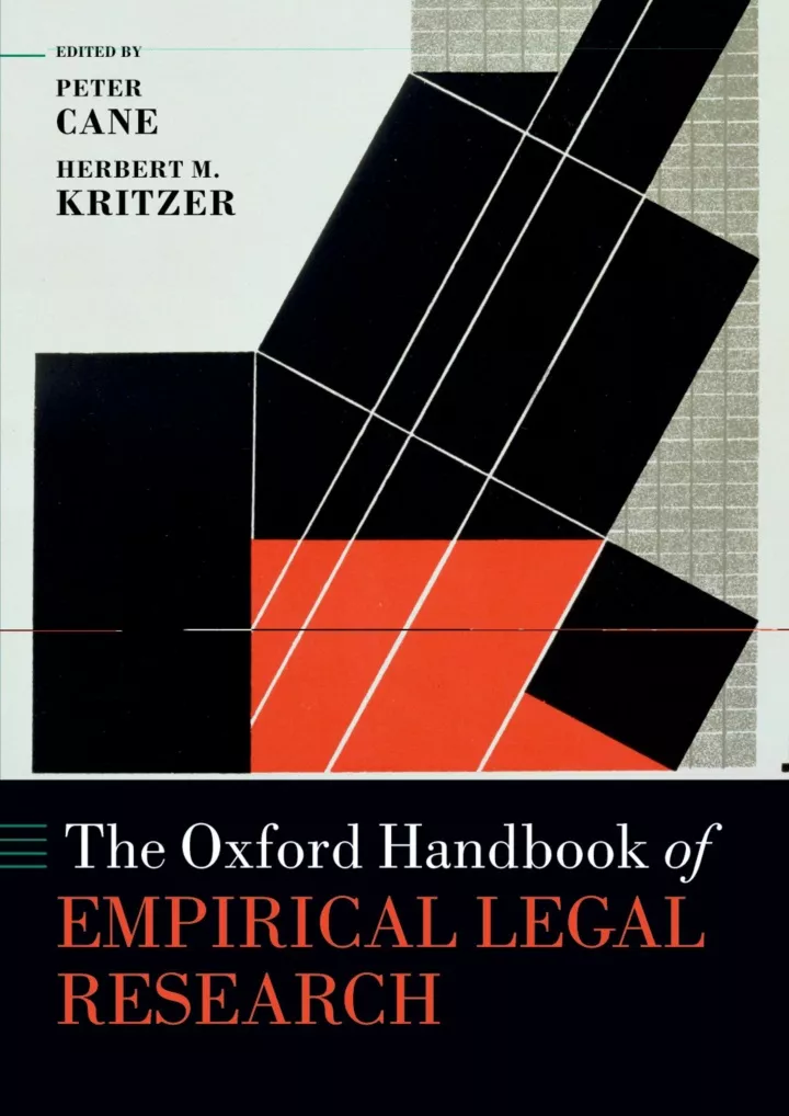 the oxford handbook of empirical legal research