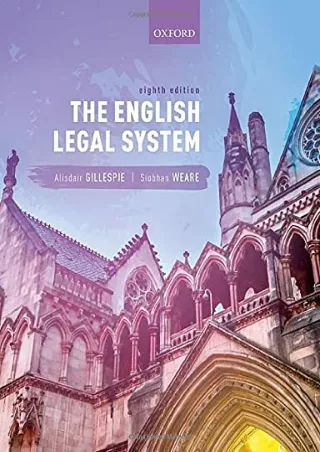 [PDF] DOWNLOAD FREE The English Legal System ipad