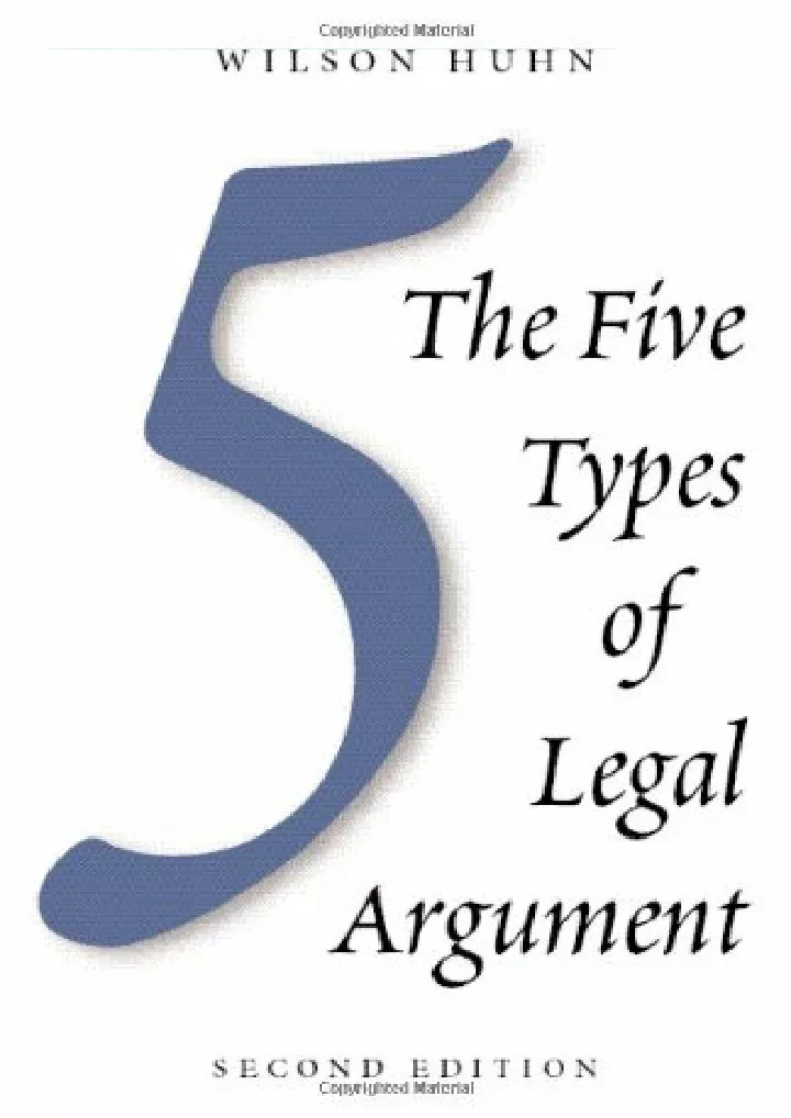 the five types of legal argument download