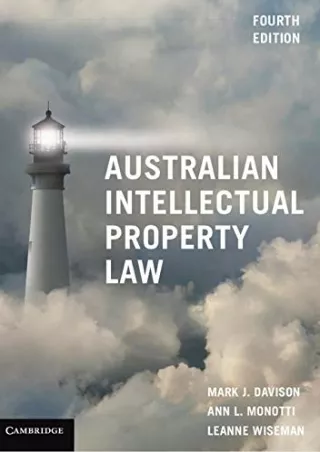 READ/DOWNLOAD Australian Intellectual Property Law ebooks