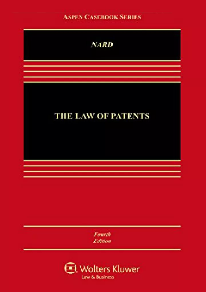 the law of patents aspen casebook download