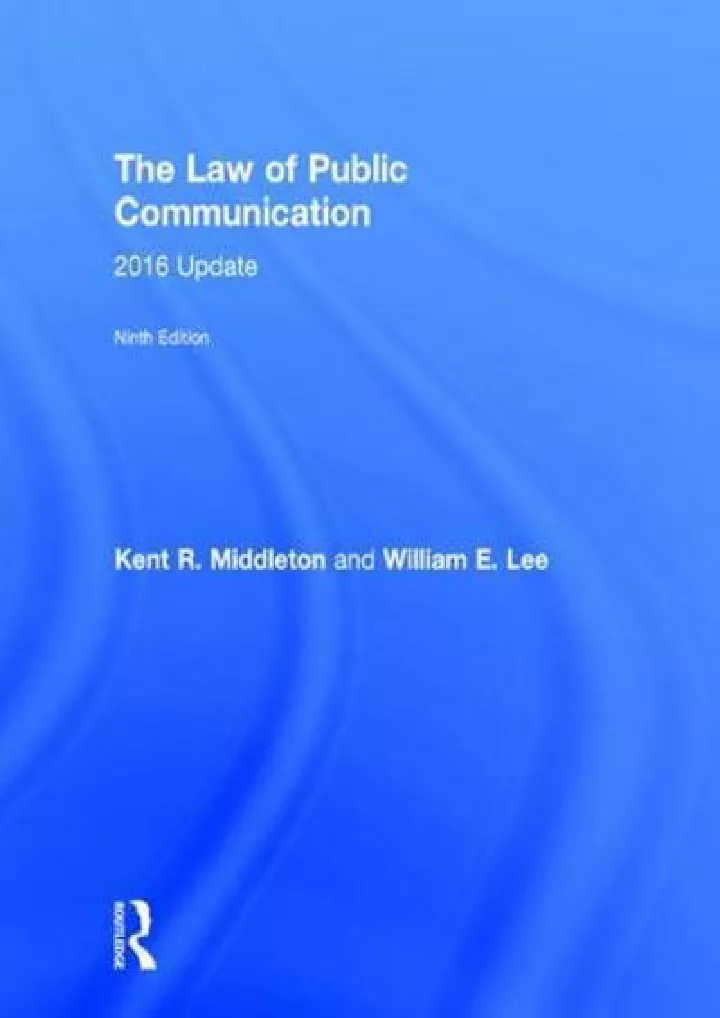 the law of public communication 2016 update