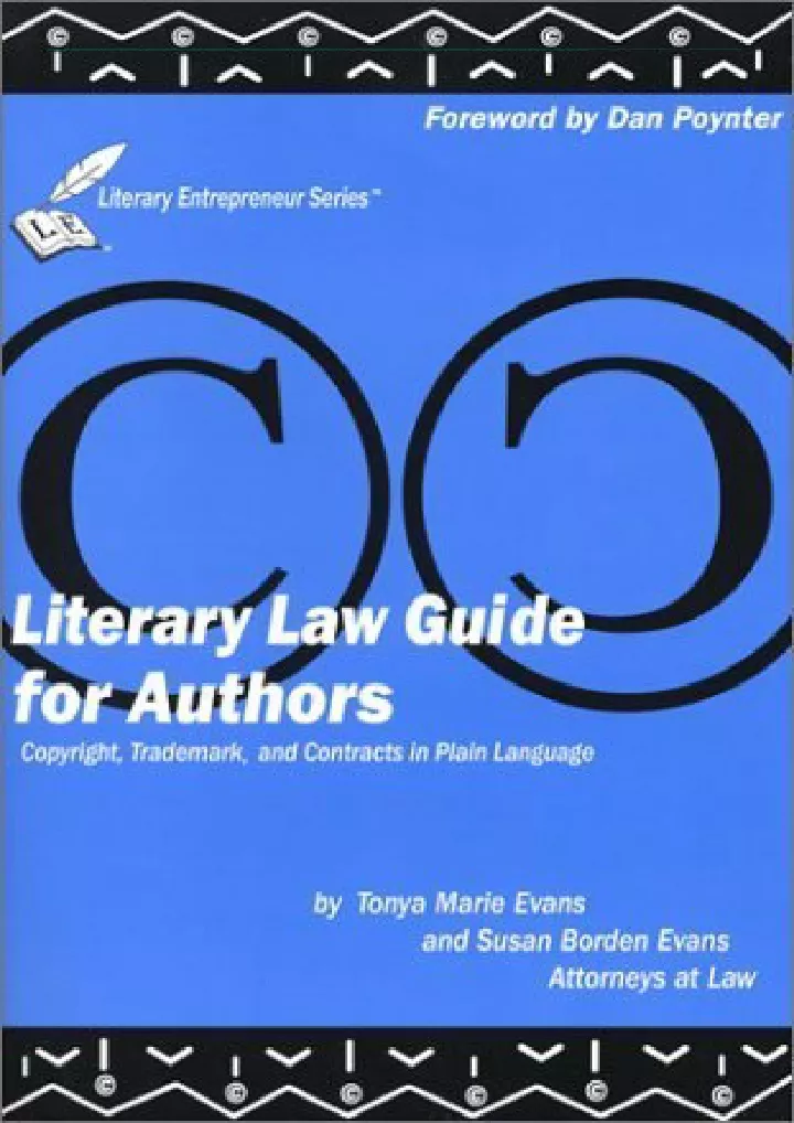 literary law guide for authors copyrights