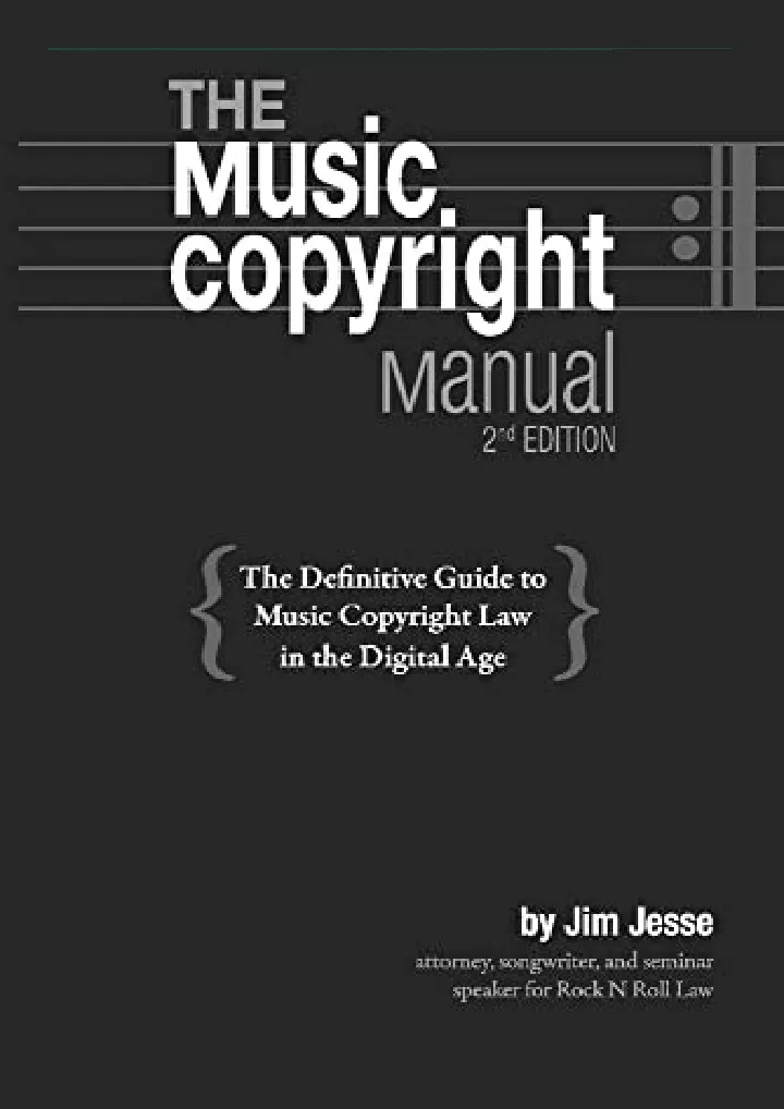 the music copyright manual the definitive guide