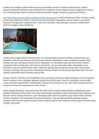 Pelayanan Pengerjaan Kolam Renang Di Makassar, Jasa Pembuatan Kolam Renang Di Ma