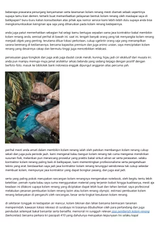 Kontraktor Kolam Renang Bali Jasa Pembuatan Kolam Renang
