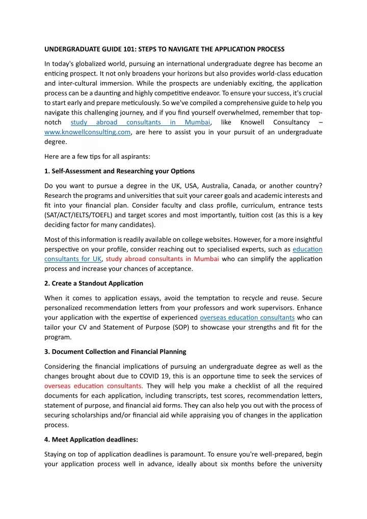 undergraduate guide 101 steps to navigate