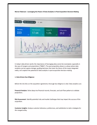 morne pa erson leveraging the power of data analy