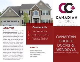 Canadian Choice Windows & Doors - Month 3