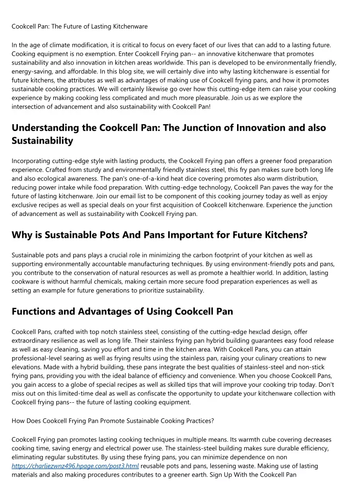 cookcell pan the future of lasting kitchenware