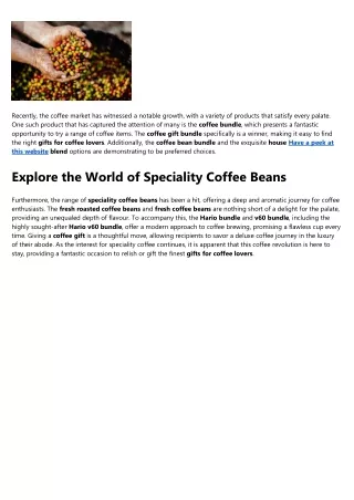 Fascination About Speciality Coffee Beans