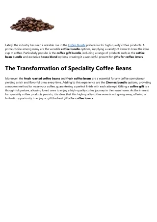 About Coffee Bean Bundle