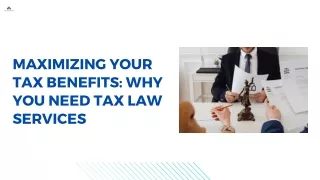 Why You Need Tax Law Services