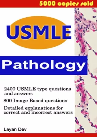 get [PDF] Download Pathology for USMLE 2020: 2400 Flashcards with Explanatory Answers: 800 Image