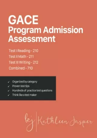 PDF_ GACE Program Admission Assessment: How to pass the GACE by using a