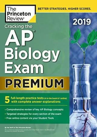 get [PDF] Download Cracking the AP Biology Exam 2019, Premium Edition: 5 Practice Tests