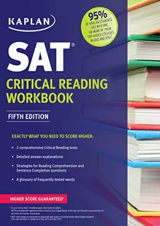 READ [PDF] Kaplan SAT Critical Reading Workbook (Kaplan Test Prep)