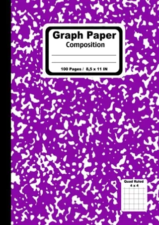 [PDF READ ONLINE] Graph Paper Composition: Grid Composition Notebook for Math and Science, Blank