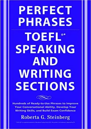 DOWNLOAD/PDF Perfect Phrases for the TOEFL Speaking and Writing Sections (Perfect Phrases