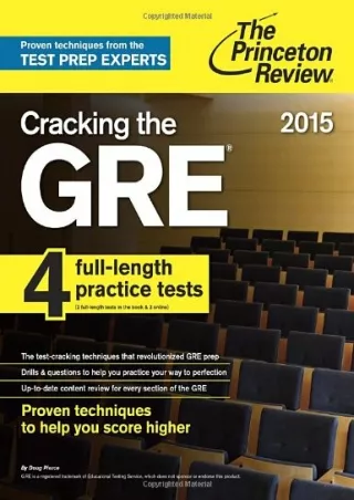 $PDF$/READ/DOWNLOAD The Princeton Review Cracking the GRE 2015 (Graduate School Test Preparation)
