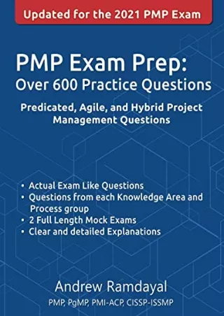DOWNLOAD/PDF PMP Exam Prep Over 600 Practice Questions: Based on PMBOK Guide 6th Edition