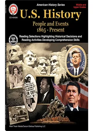 PDF/READ Mark Twain People and Events US History Workbook for Middle School, American