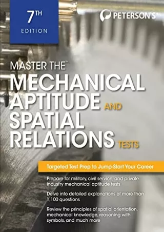PDF/READ Master The Mechanical Aptitude and Spatial Relations Test (Peterson's Master