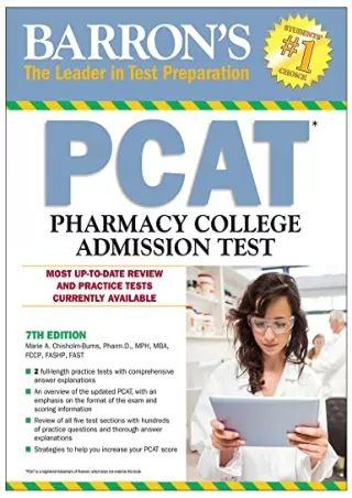 [PDF READ ONLINE] PCAT: Pharmacy College Admission Test (Barron's Test Prep)