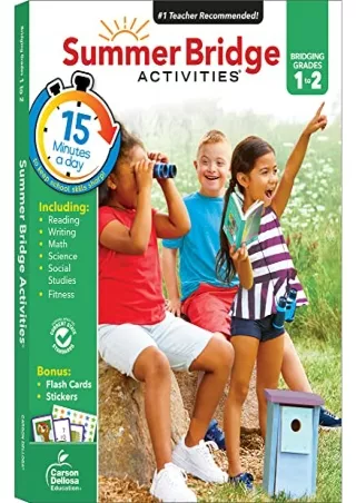 [PDF READ ONLINE] Summer Bridge Activities 1st Grade Workbooks to 2nd Grade Workbooks, Math,