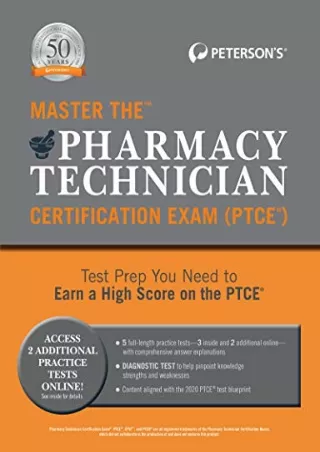 [PDF] DOWNLOAD Master the Pharmacy Technician Certification Exam (PTCE) (Peterson's Master