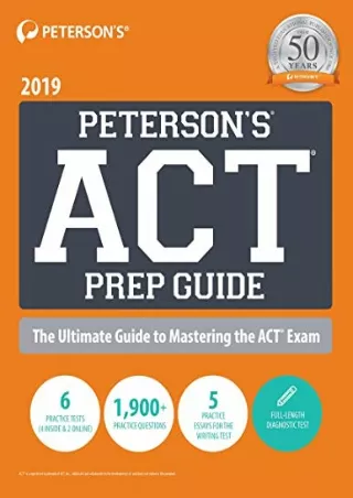 get [PDF] Download Peterson's ACT Prep Guide 2019