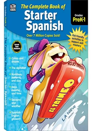get [PDF] Download Complete Book of Starter Spanish Workbook for Kids, PreK-Grade 1 Spanish