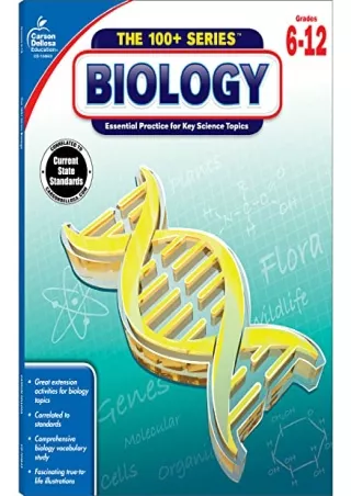 [PDF READ ONLINE] Carson Dellosa The 100 Series: Biology Workbook—Grades 6-12 Science, Matter,