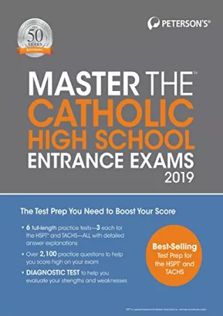 PDF/READ Master the Catholic High School Entrance Exams 2019 (Peterson's Master the