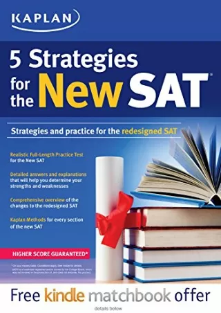 DOWNLOAD/PDF Kaplan 5 Strategies for the New SAT (Kaplan Test Prep)