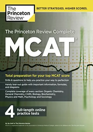 PDF_ The Princeton Review Complete MCAT: New for MCAT 2015 (Graduate School Test
