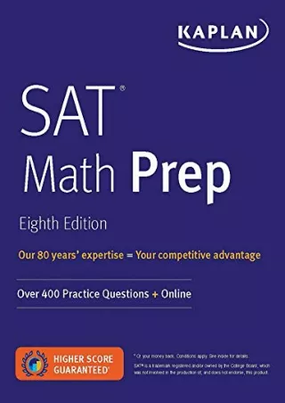 get [PDF] Download SAT Math Prep: Over 400 Practice Questions   Online (Kaplan Test Prep)
