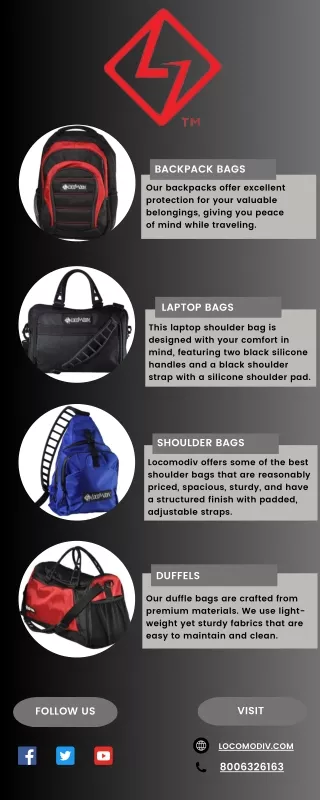 Elevate Your Journey Locomodiv's Fusion of Style and Functionality in Premium Bags
