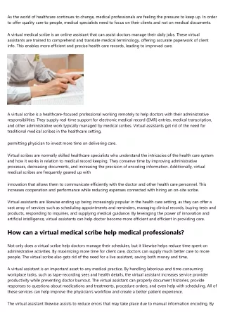 as the world of healthcare continues to change