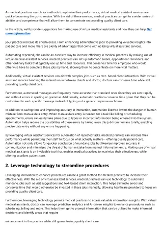 as medical practices search for methods