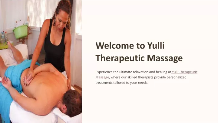 welcome to yulli therapeutic massage