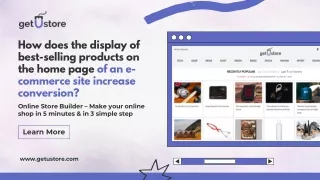 How does the display of best-selling products on the home page of an e-commerce site increase conversion